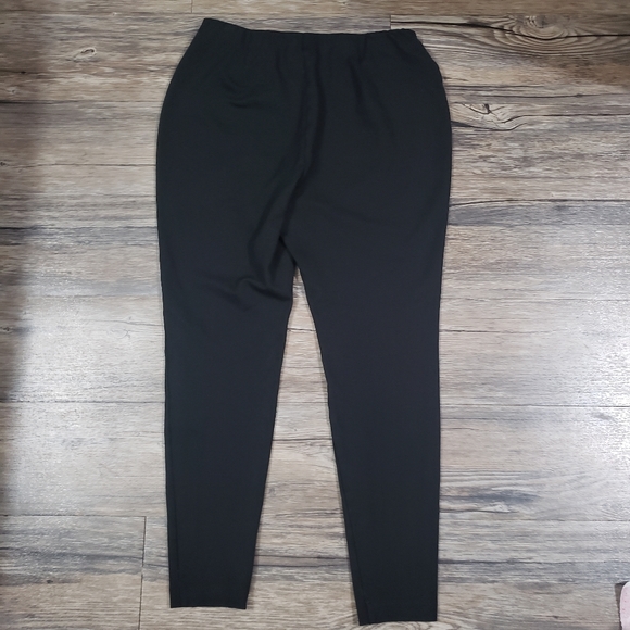 J Jill Ponte leggings Size Petite Small Womens Black Knit Pants Pintucked - Picture 2 of 7